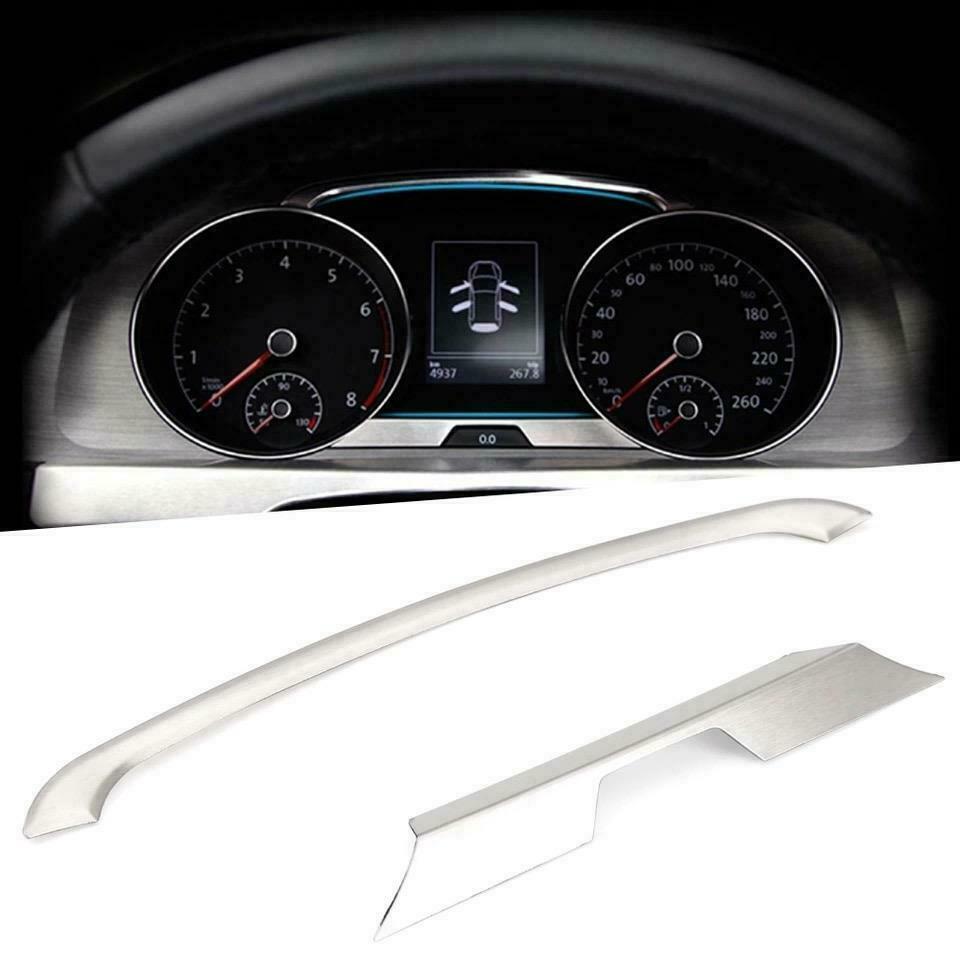Passend für Edelstahl Tacho Rahmen Blende Passend Für VW Golf 7 Zierrahmen Chrom Dekor