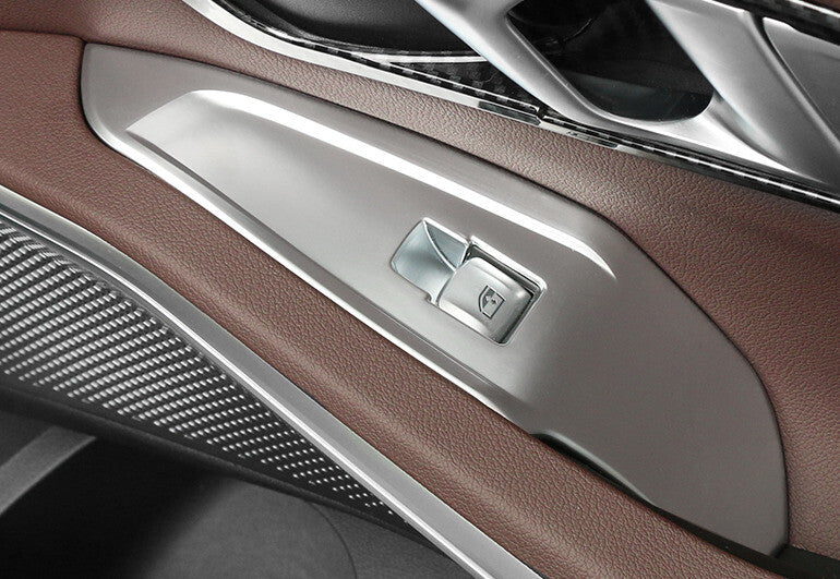 Passend für BMW 3 G20 Fensterheber Abdeckung Blenden Rahmen Tuning Silber
