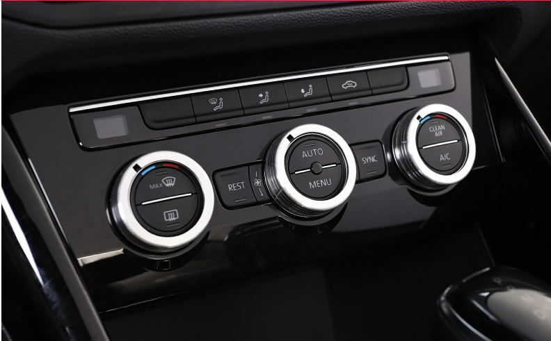 Passend für VW Tiguan T-Roc T-Cross Passat Ringe Heizungsregler Klima Silber