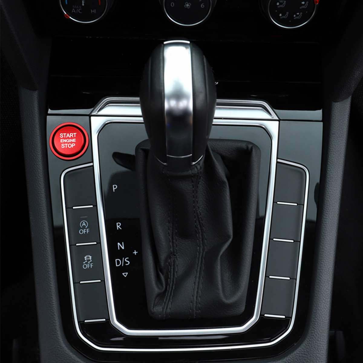 Passend für Start Stop Ring Abdeckung Alu Rot Passend Für VW Golf 7 Passat B8