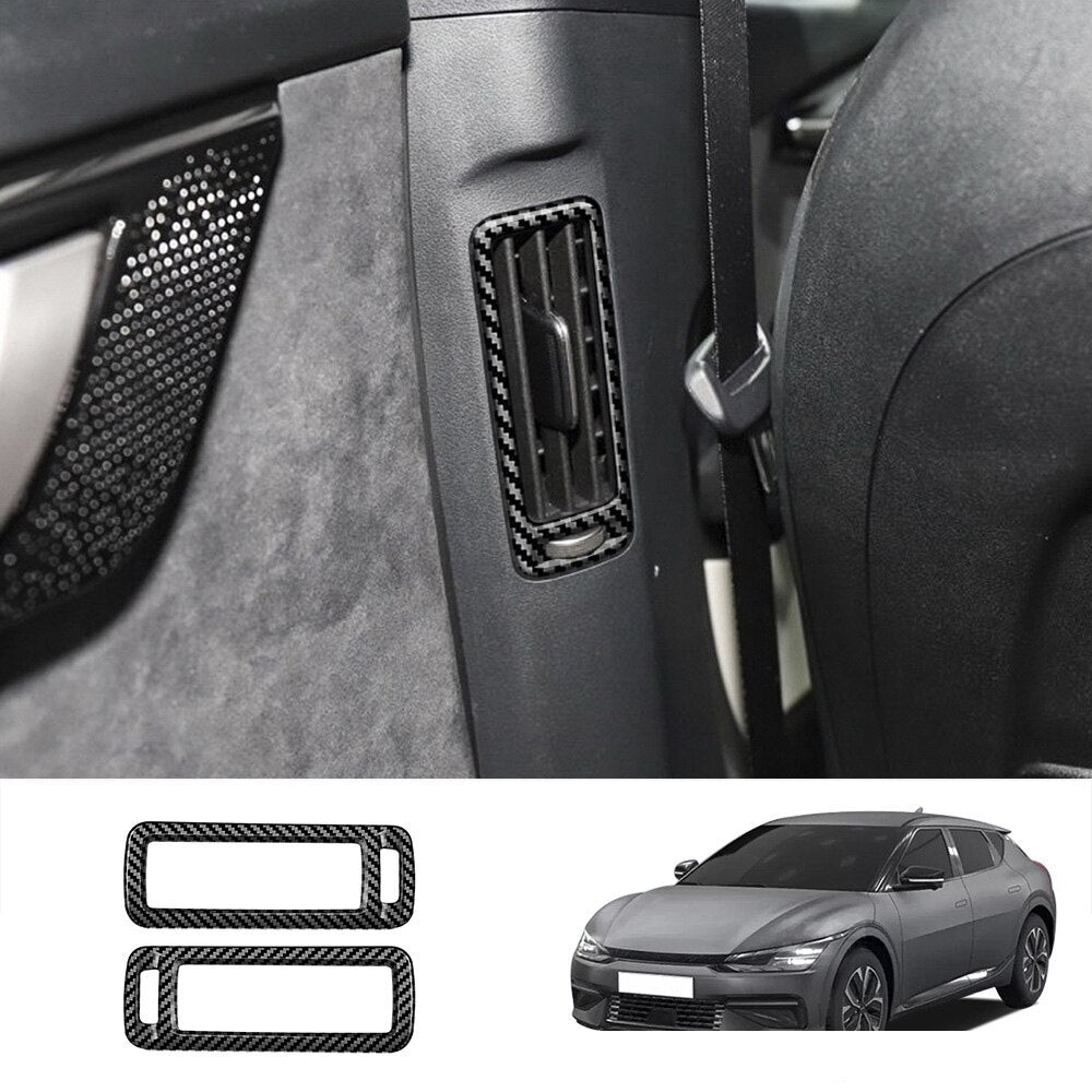 Passend für KIA EV6 2021-22 Lüftung Luftauslass Blenden Rahmen Carbon