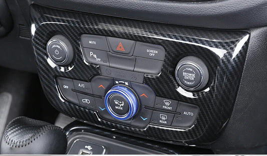 Passend für Jeep Compass Mittelkonsole Blende Rahmen Carbon Abdeckung