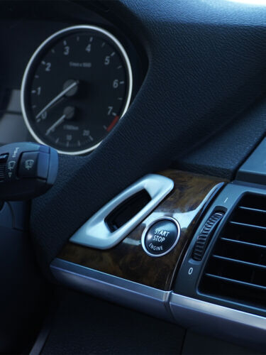 Passend für BMW X5 E70 X6 E71 2008-2013 Schlüssel Loch Blenden Abdeckung Silber