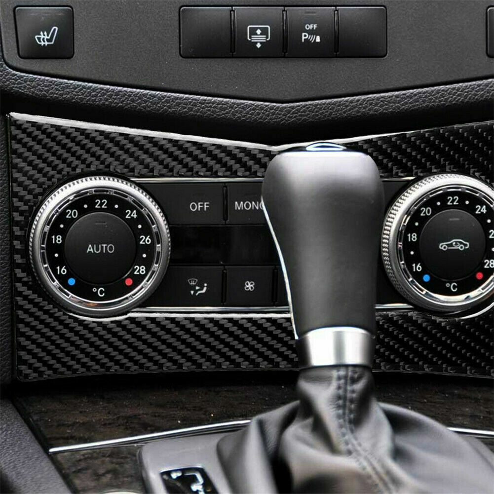 Passend für Kohlefaser Klimagerät Steuerung Aufkleber Blende Für Mercedes-Benz C-Klasse W204