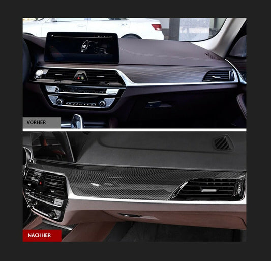 Passend für BMW 5 5er G30 G31 Carbon Cockpit Leiste Mittelkonsole Rahmen Blende