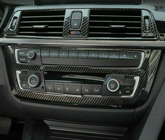 Passend für BMW 3 F30 F34 2013 - 2019 Radio Blende Carbon Rahmen Rahmen Schutz