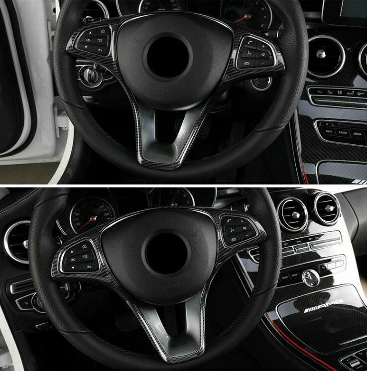 Passend für Mercedes Benz A B C E GLA CLA GLC GLS GLE V Lenkradblende Carbon