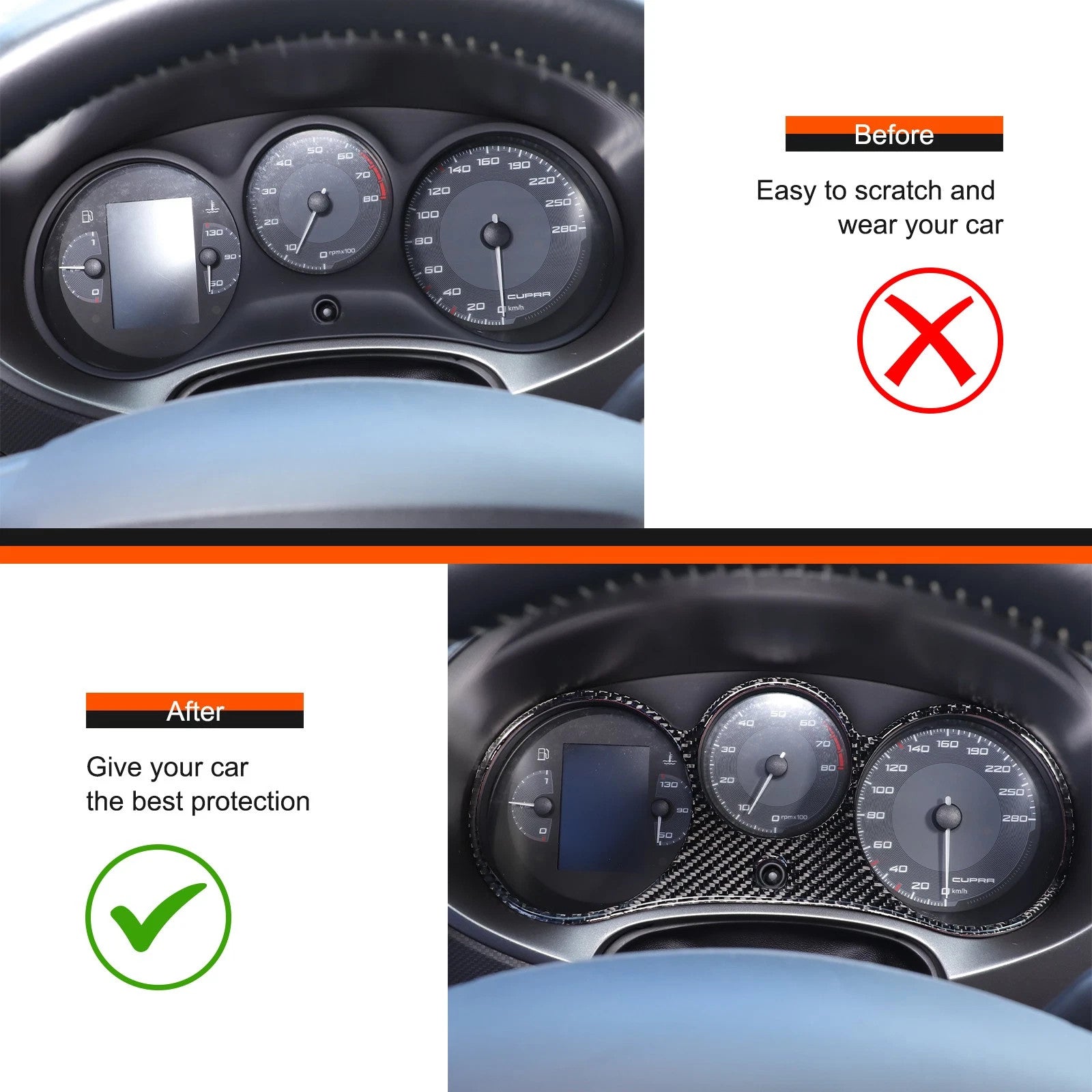 Passend für Seat Leon 2008-2012 Armaturenbrett Blende