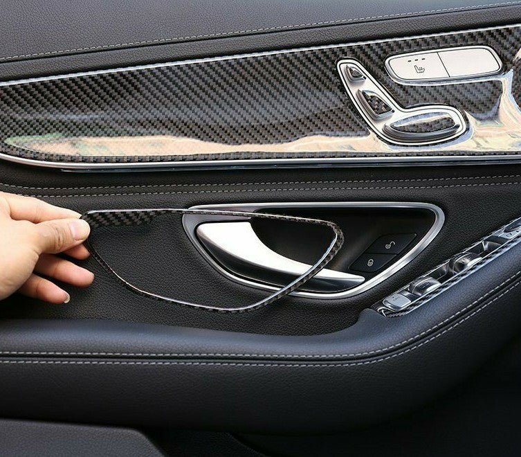 Passend für Mercedes Benz W205 GLC Türgriffrahmen Blenden Carbon Zierrahmen