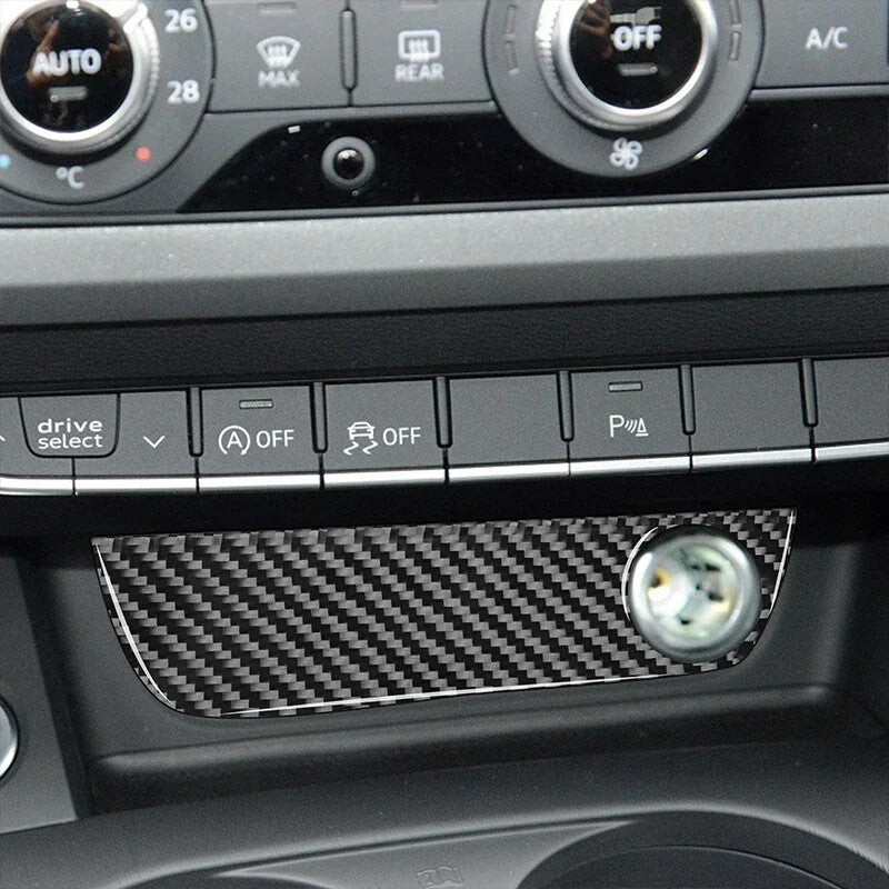 Passend für Audi A4 B9 A5 17-19 Zigarettenanzünder Rahmen Blende Carbon