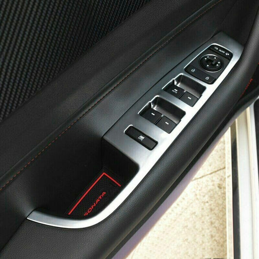 Passend für HYUNDAI SONATA I45 2015 2016 Fensterheber Blenden Rahmen in Silber