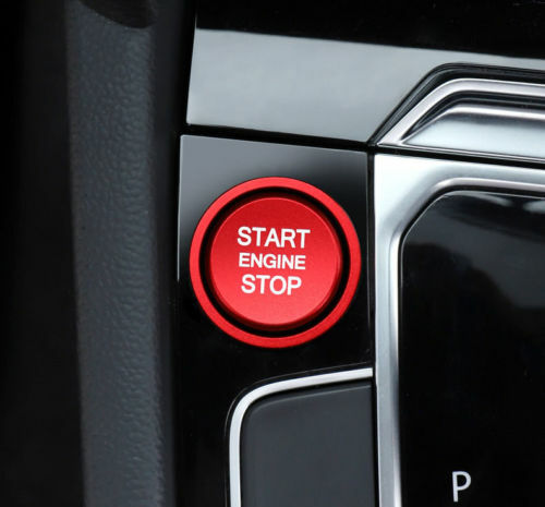 Passend für Start Stop Ring Abdeckung Alu Rot Passend Für VW Golf 7 Passat B8