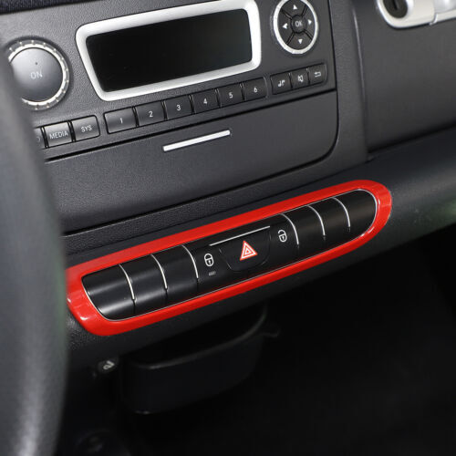 Passend für Smart Fortwo 451 Mittelkonsole Blenden Abdeckung Rot