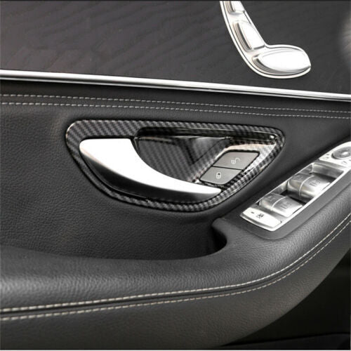 Passend für Mercedes C W205 Türgriffe Schalen Blenden Abdeckung Carbon