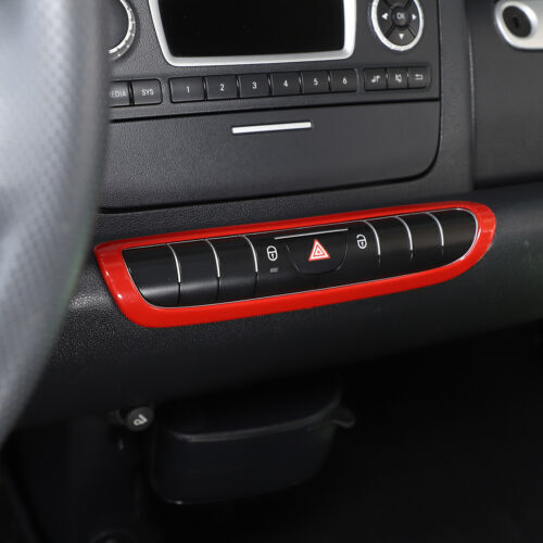 Passend für Smart Fortwo 451 Mittelkonsole Blenden Abdeckung Rot