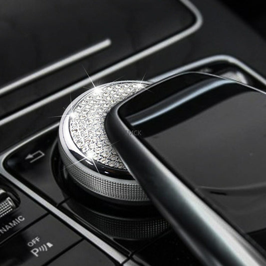 Passend für Mercedes C E GLC Strass Glitzer Command Knopf Regler Blende