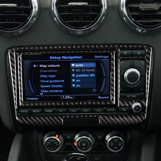 Passend für Audi TT Radio Blende Multimedia Regler Aufwertung Rahmen Carbon