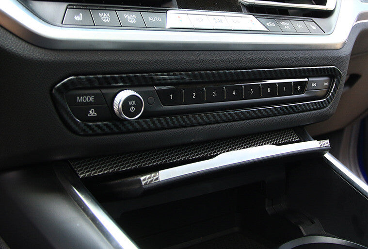 Passend für BMW 3 G20 Radio Abdeckung Blenden Rahmen Tuning Carbon