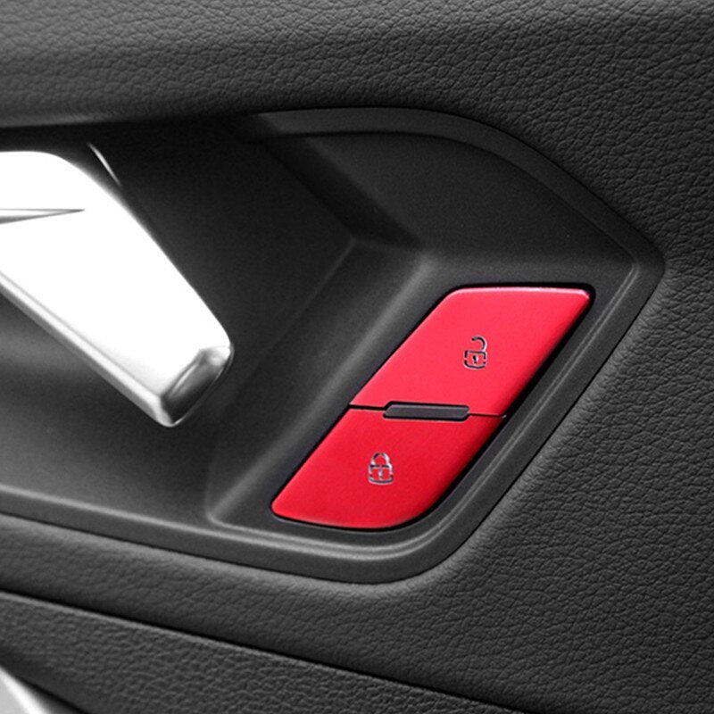 Passend für Audi A6 C8 2019-21 Tasten Tür Blenden Abdeckungen Rahmen Rot