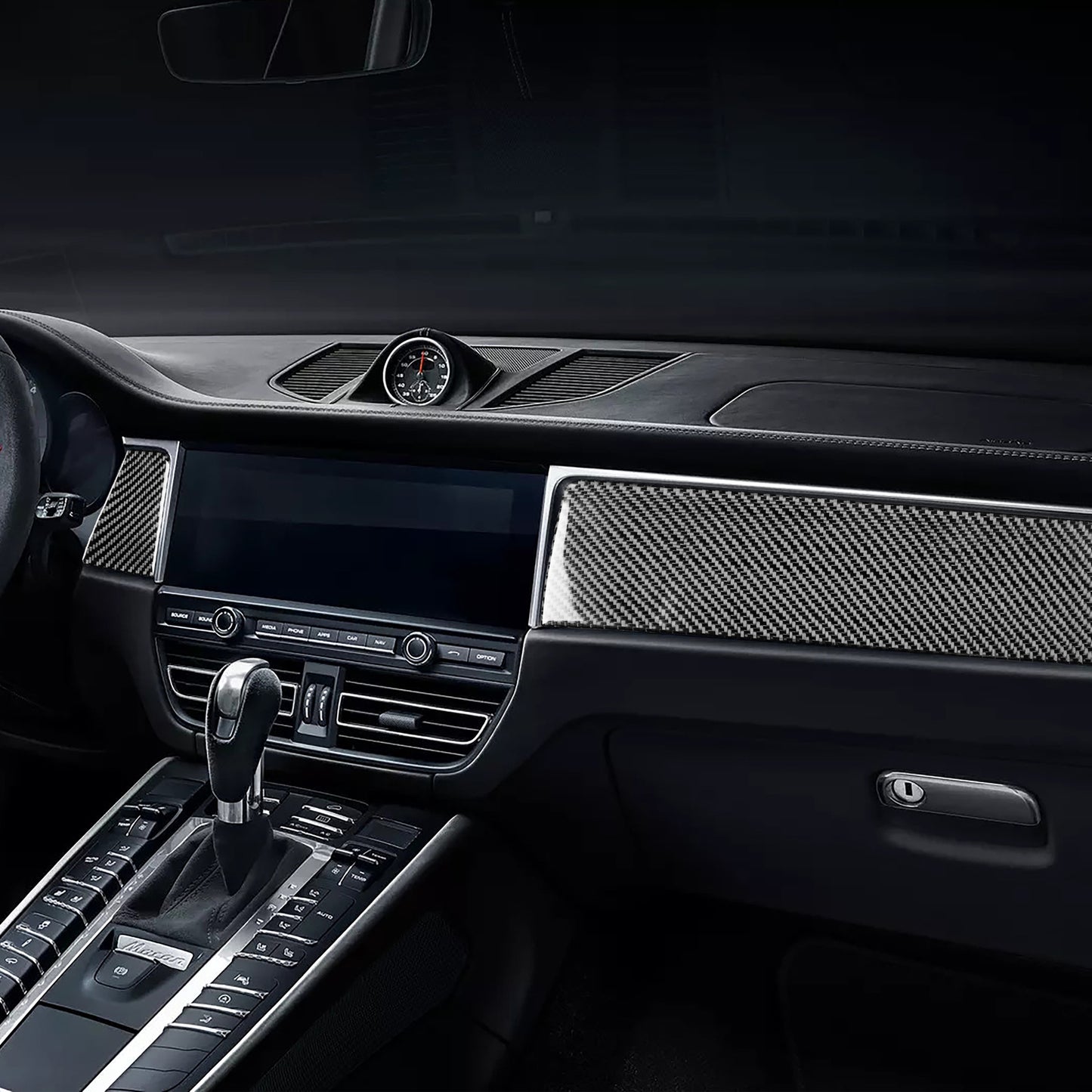 Passend für Porsche Macan 2014-21 Cockpit Armatur Blenden Abdeckung Rahmen