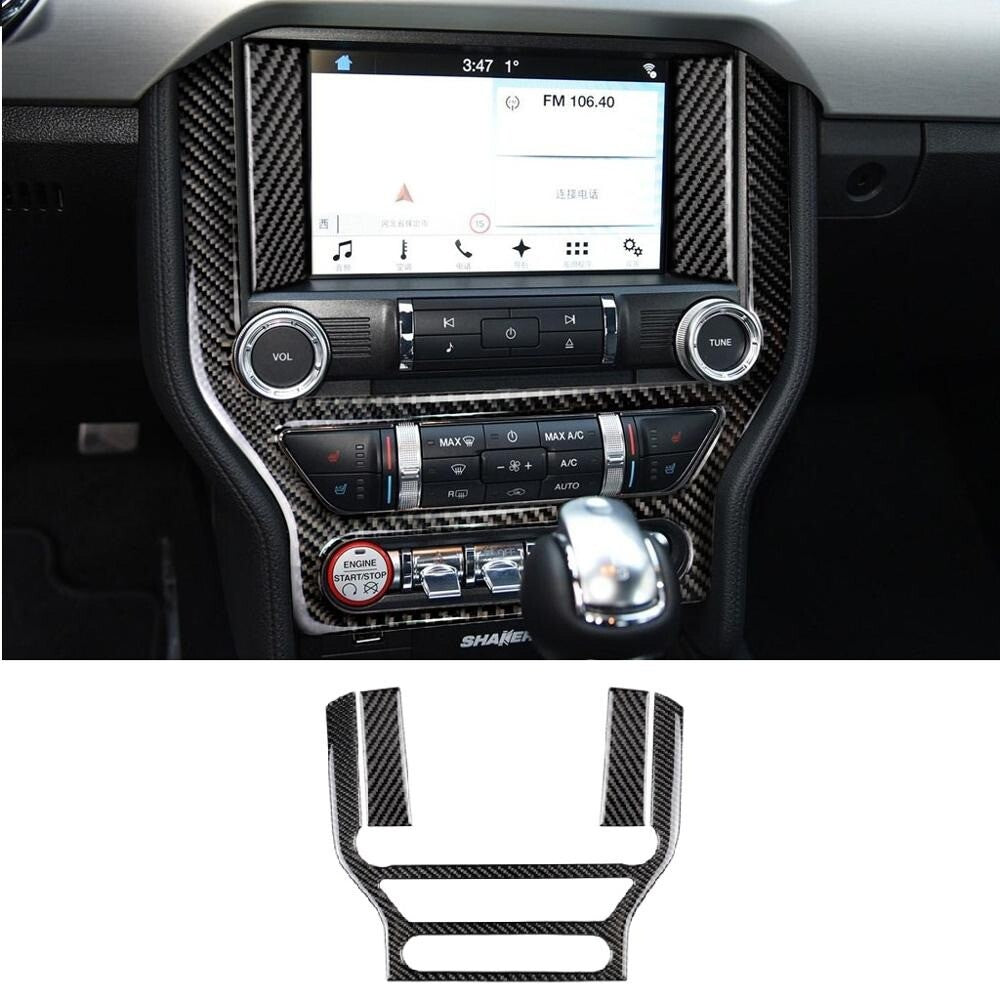 Passend für Ford Mustang ab 2015 Mittelkonsole Radio Media Carbon Blende Rahmen
