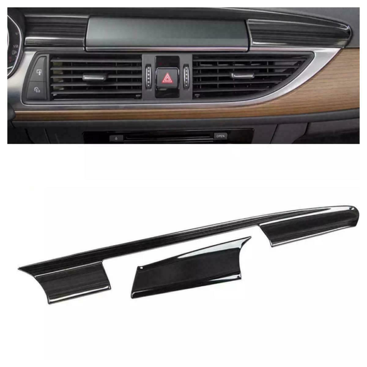 Passend für Edelstahl Passend Für Audi A4 B9 Schwarz Armaturenbrett Navigation Leiste