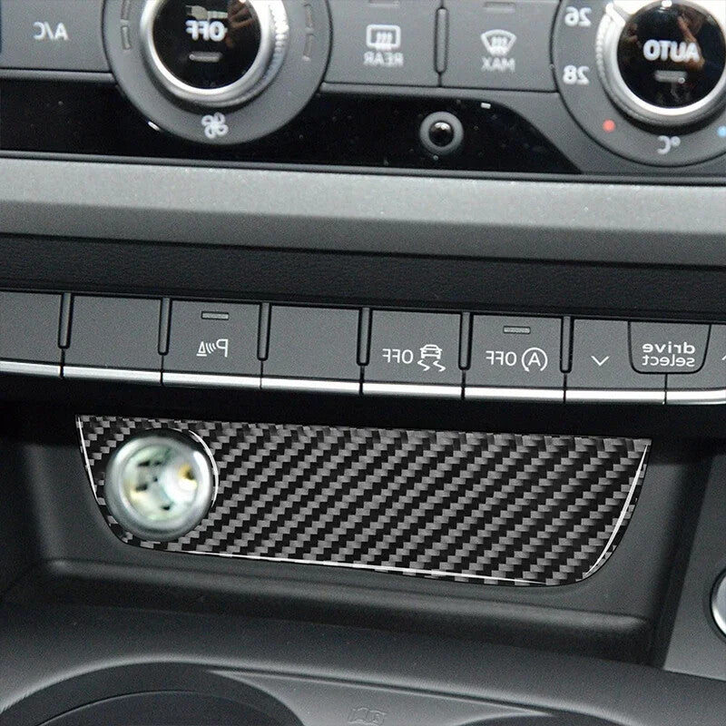 Passend für Audi A4 B9 A5 17-19 Zigarettenanzünder Rahmen Blende Carbon