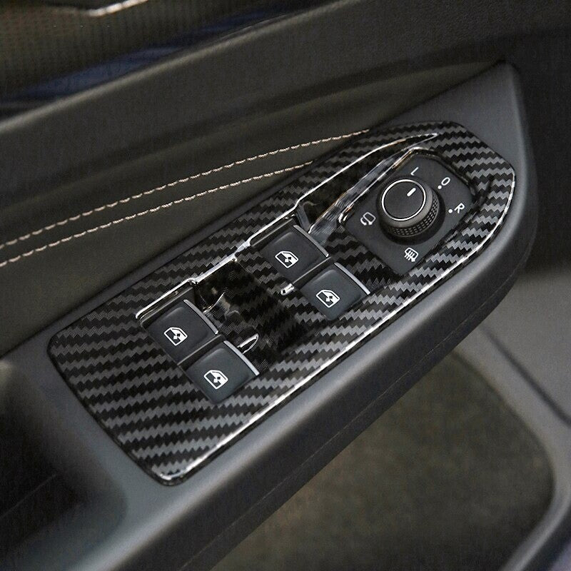Passend für VW Golf 8 MK8 Fensterheber Blenden Carbon Zierrahmen Tuning