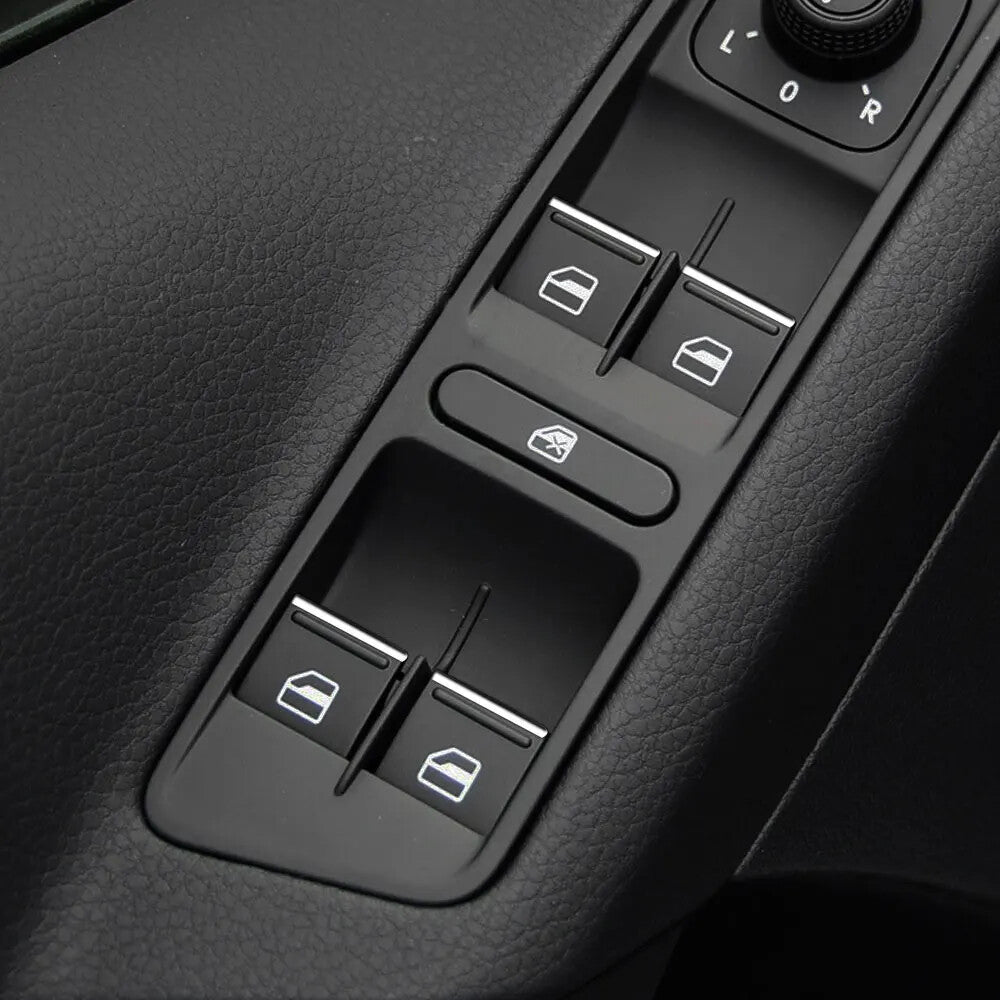 Passend für Skoda Octavia Fabia Fensterheber Kanten Silber Blenden