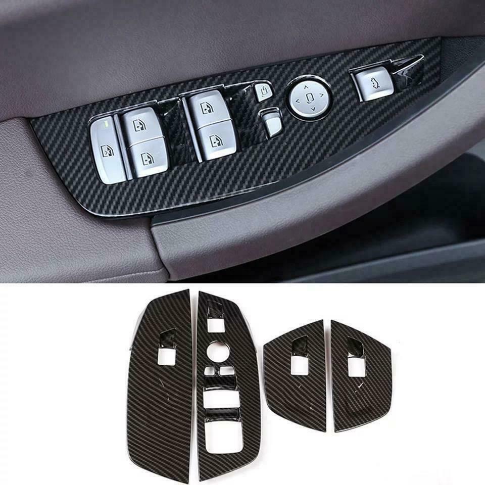 Passend für Fensterheber Rahmen Schutz Blende Carbon Matt Optik Passend Für BMW X3 G01