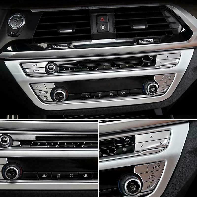 Passend für Radio Klima Rahmen Blende Abdeckung Chrome Matt Optik Passend Für BMW X3 G01