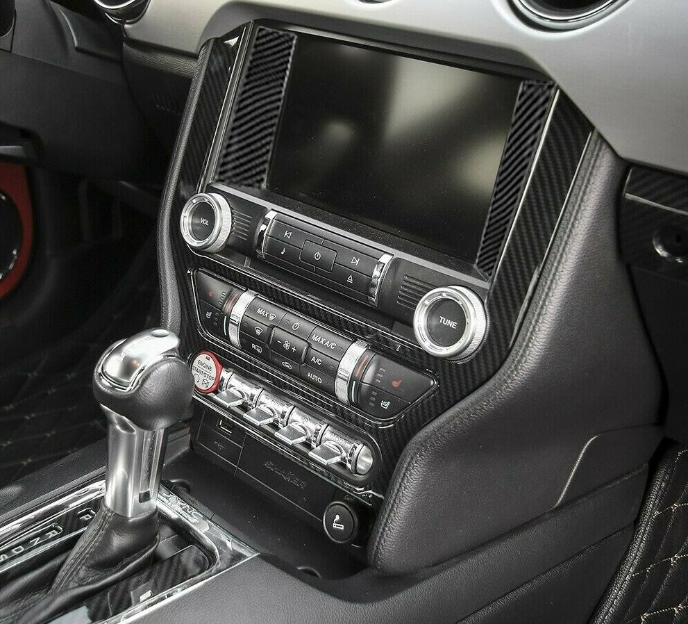 Passend für Ford Mustang ab 2015 Mittelkonsole Radio Media Carbon Blende Rahmen