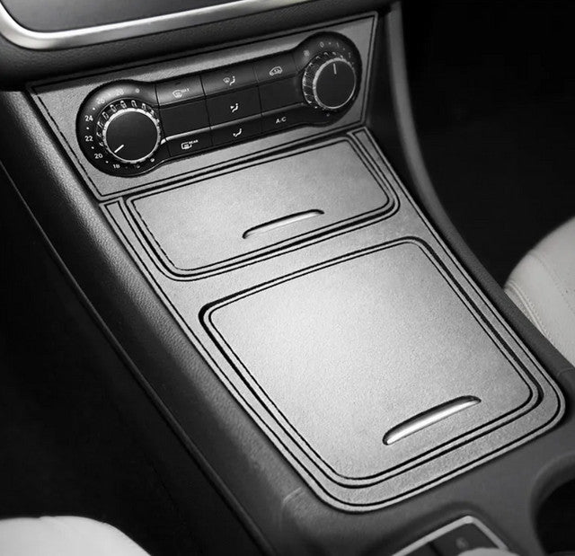 Passend für Mercedes W177 CLA GLA Wildleder Mittelkonsole Blenden Silber-Grau