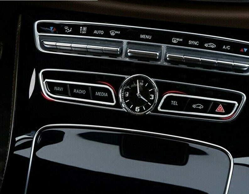 Passend für Mercedes Benz W205 W212 C E GLC Klasse Radio Blende Rahmen Schutz Set