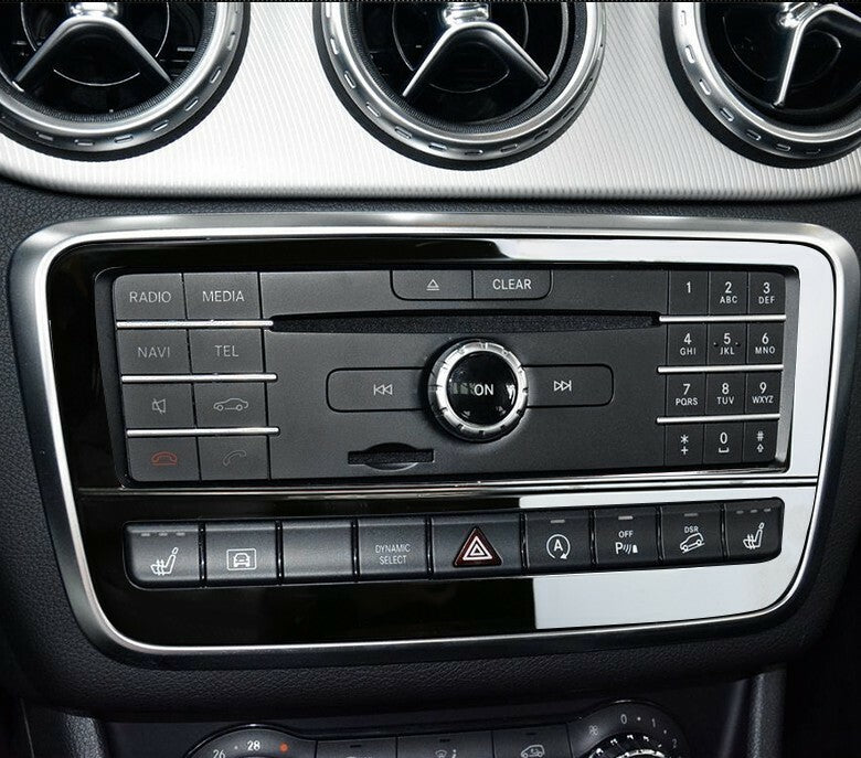 Passend für Mercedes Benz A GLA CLA Radioblende Zierblende Rahmen Schwarz Glanz