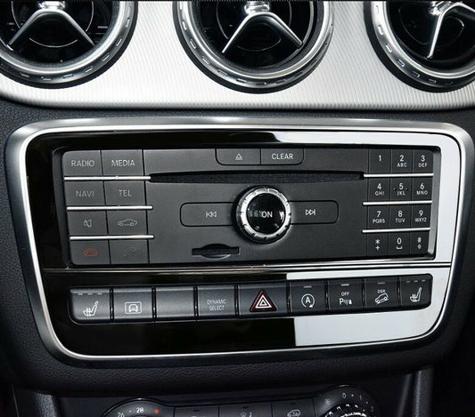 Passend für Mercedes Benz A GLA CLA Radioblende Zierblende Rahmen Schwarz Glanz