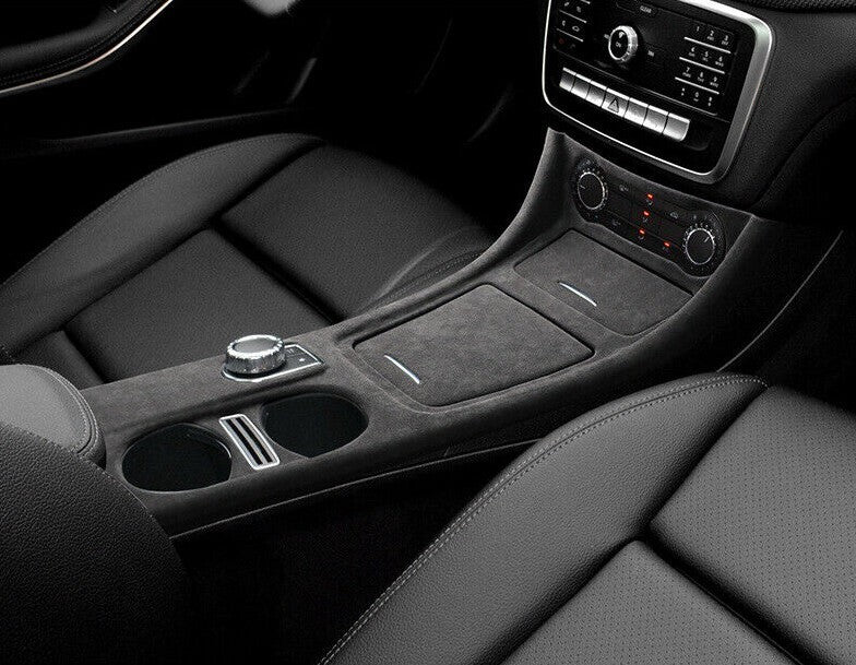 Passend für 3x Mercedes Benz A GLA CLA Mittelkonsole Wildleder Blende Zierrahmen