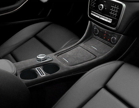 Passend für 3x Mercedes Benz A GLA CLA Mittelkonsole Wildleder Blende Zierrahmen