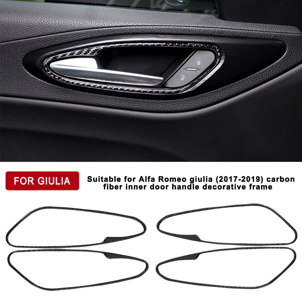 Passend für Alfa Romeo Giulia Türgriff Blenden Abdeckung Rahmen Carbon