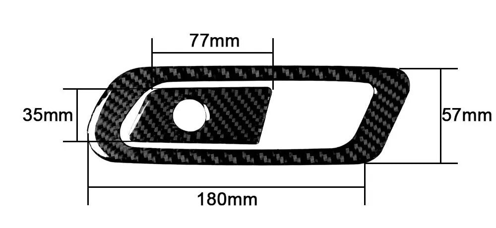 Passend für Audi A4 B9 2017-19 Handschuhfach Blende Abdeckung Rahmen Carbon