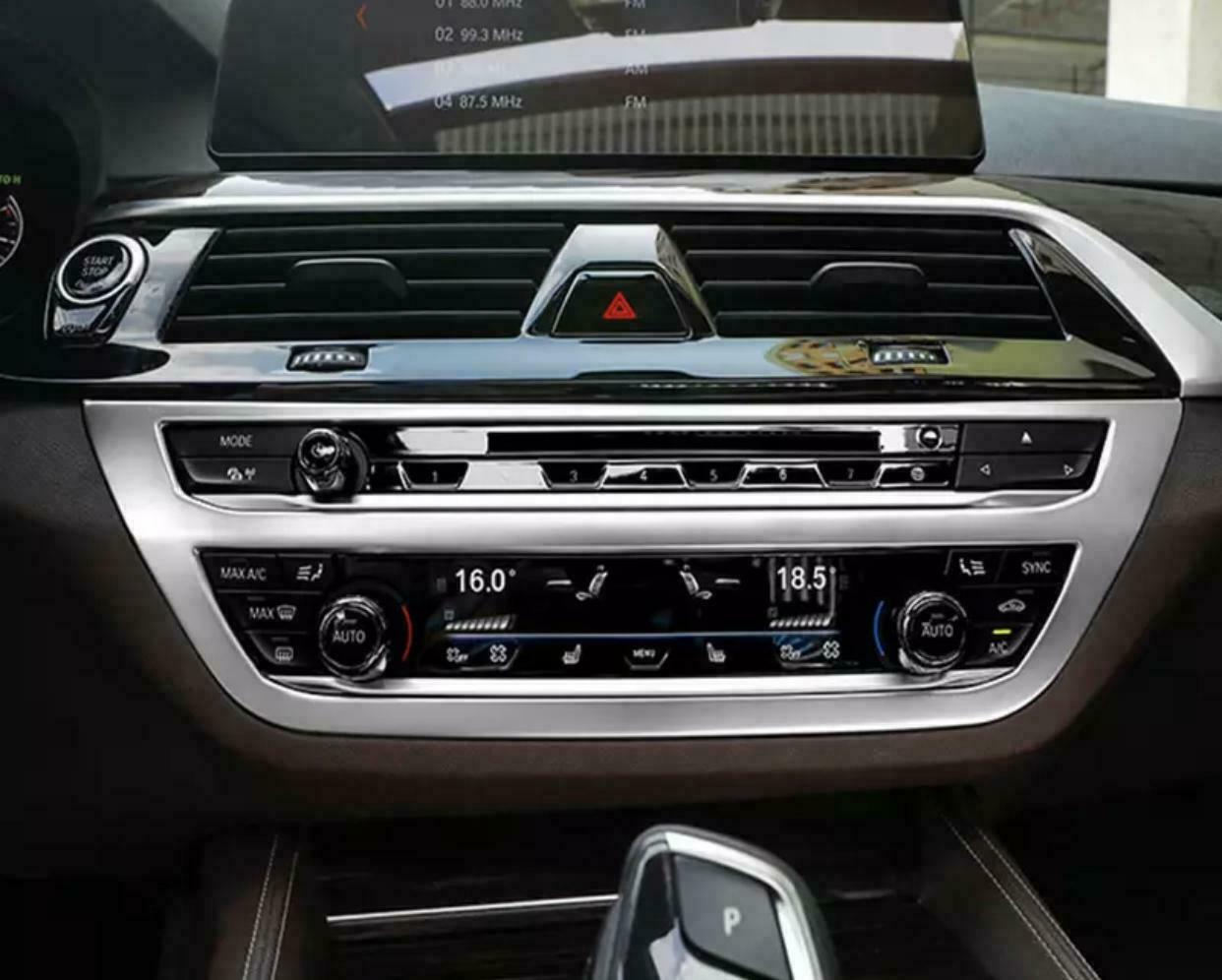 Passend für Radio Klima Rahmen Blende Abdeckung Chrome Matt Optik Passend Für BMW X3 G01