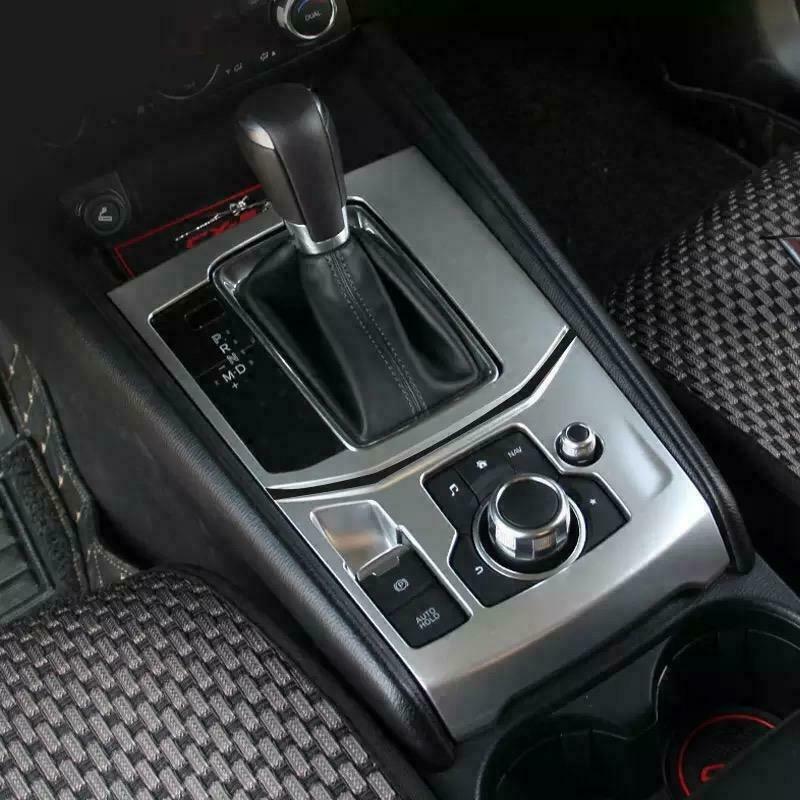 Passend für Edelstahl Mittelkonsole Schaltknauf Blende Rahmen Passend Für Mazda CX5 KF
