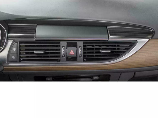 Passend für Edelstahl Passend Für Audi A4 B9 Schwarz Armaturenbrett Navigation Leiste