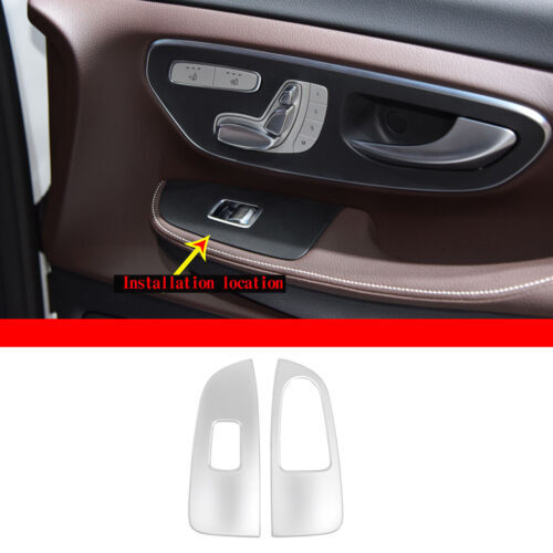 Passend für Mercedes Benz V-Klasse Fensterheber Blenden Abdeckung Silber