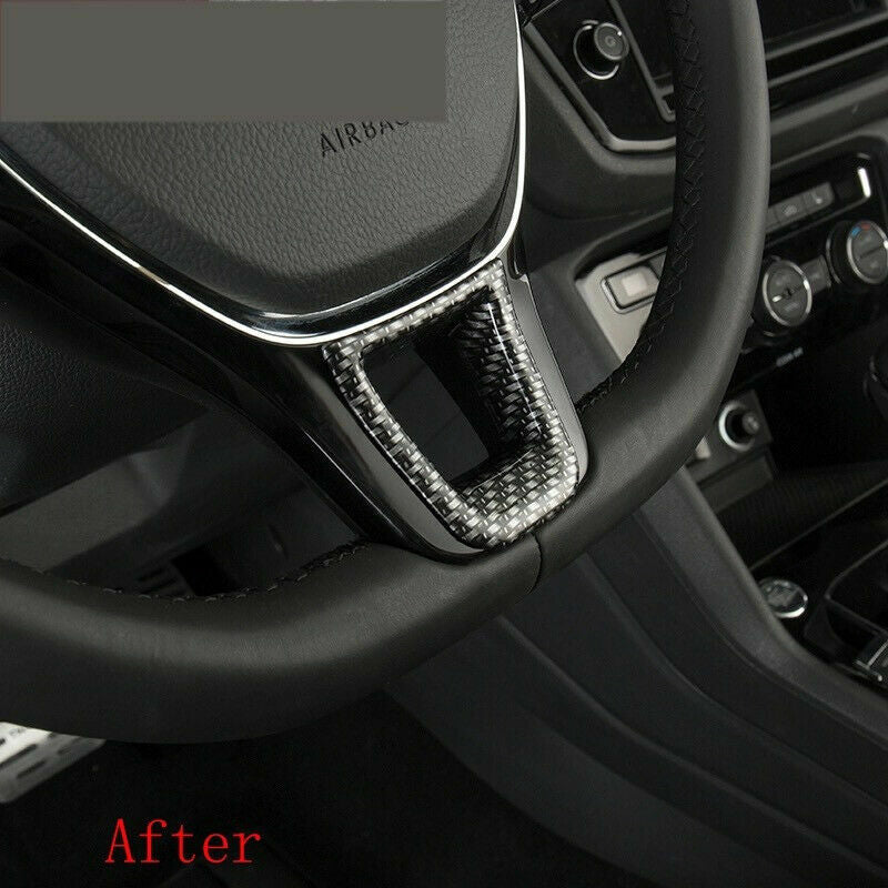 Passend für Lenkrad Abdeckung Rahmen ABS Chrom Passend Für VW Golf 7 Zierblende Blende