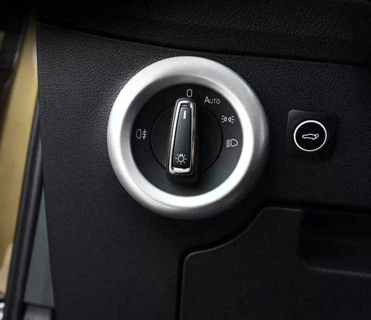 Passend für Skoda Kodiaq Lichtschalter Abdeckung Blenden Rahmen Tuning Silber