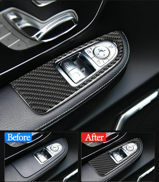 Passend für Mercedes Benz V-Klasse Carbon Fensterheber Armlehne Schutz Blende
