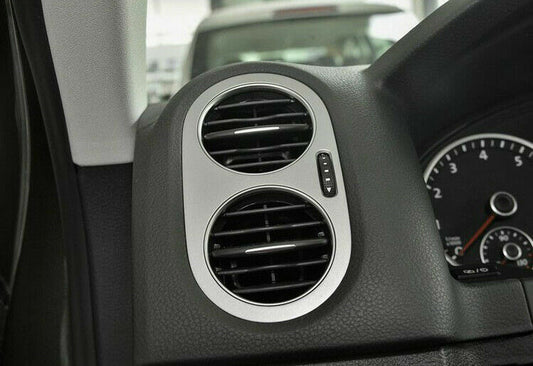 Passend für VW Tiguan 2010-2016 Lüftung Blenden Rahmen Zierblenden Silber
