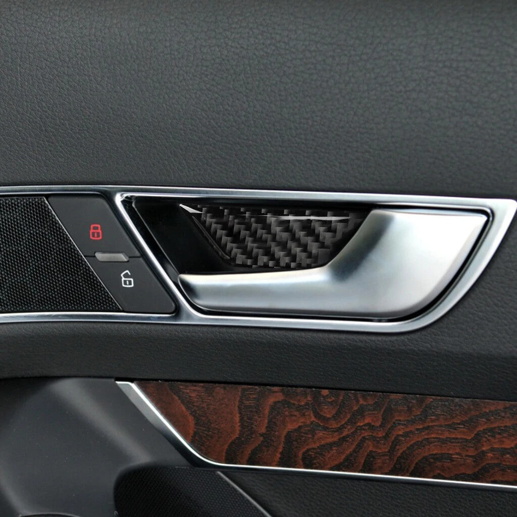 Passend für Audi A6 C6 4F 2005-2011 Türgriff Blenden Carbon Zierblenden