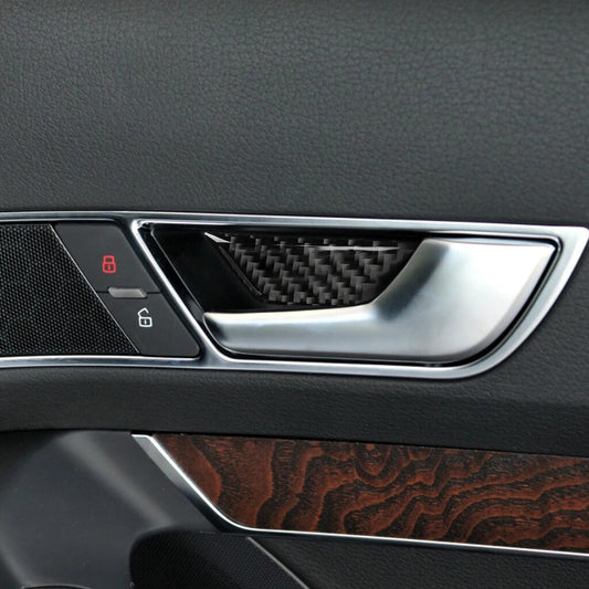 Passend für Audi A6 C6 4F 2005-2011 Türgriff Blenden Carbon Zierblenden